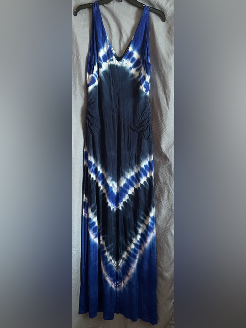 INC International Concepts Blue and White Tie-Dye Maxi Dress